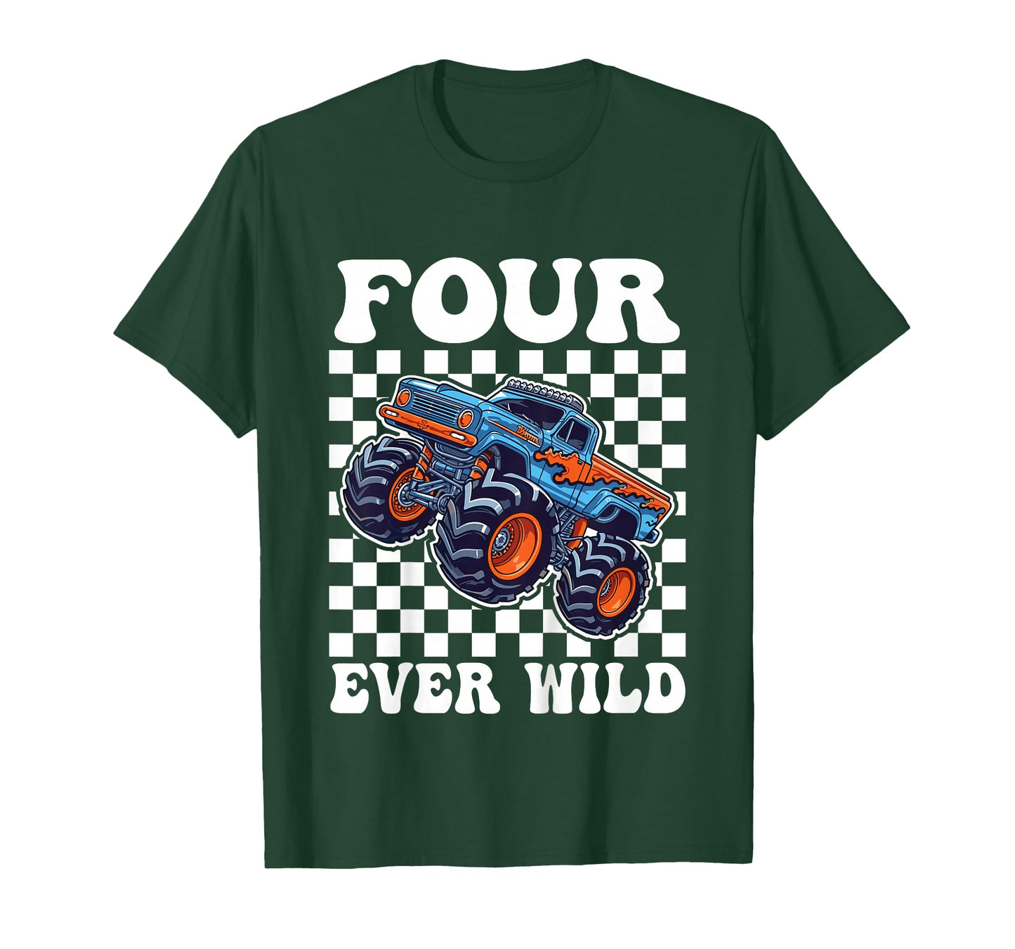 4th Birthday Monster Truck 4 Year Old Boys 4th Party T-Shirt