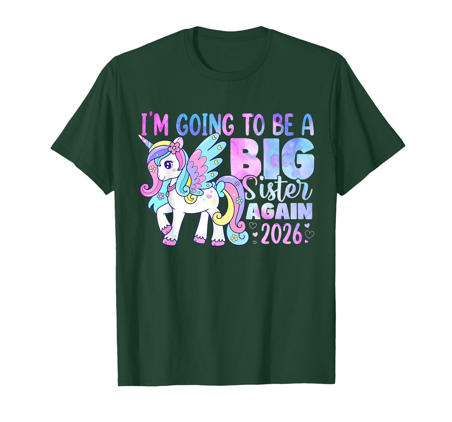 Promoted to Big Sister Est 2026 for Girls Unicorn Cute T-Shirt
