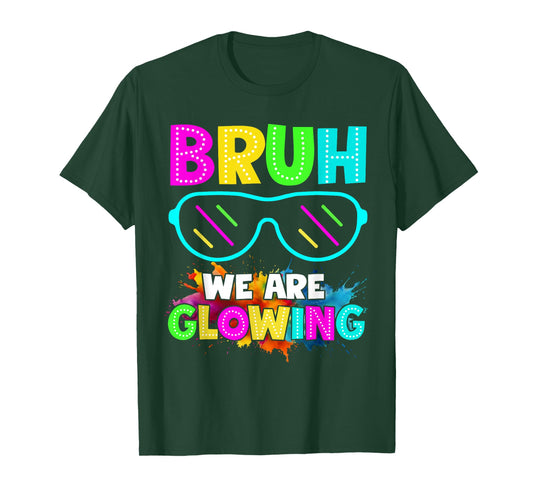 Bruh We are Glowing in My Glowing Era Group Team Colorful T-Shirt