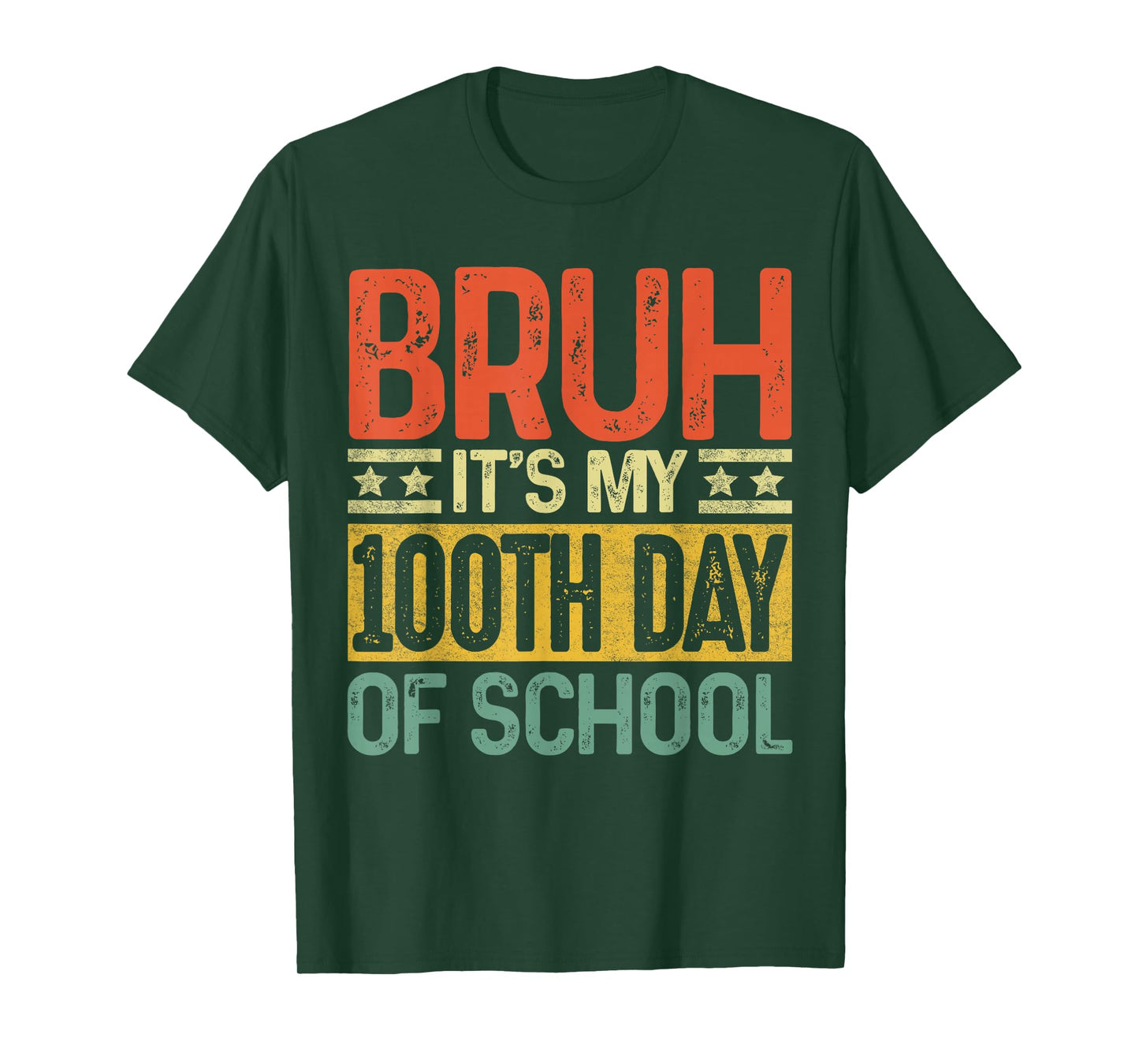 Bruh Its My 100th Day of School 100 Day of School Boy Kid Te T-Shirt