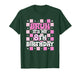 8th Birthday Bruh Pink Checkered Trendy Birthday Girl T-Shirt