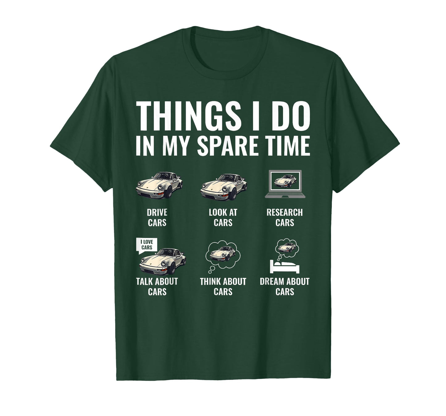 Things I Do in My Spare Time Car Boys Men Muscle Cars Guy T-Shirt