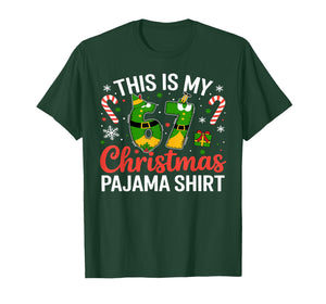 This is My 67 Christmas Elf Meme 67 Xmas Men Women Kids T-Shirt