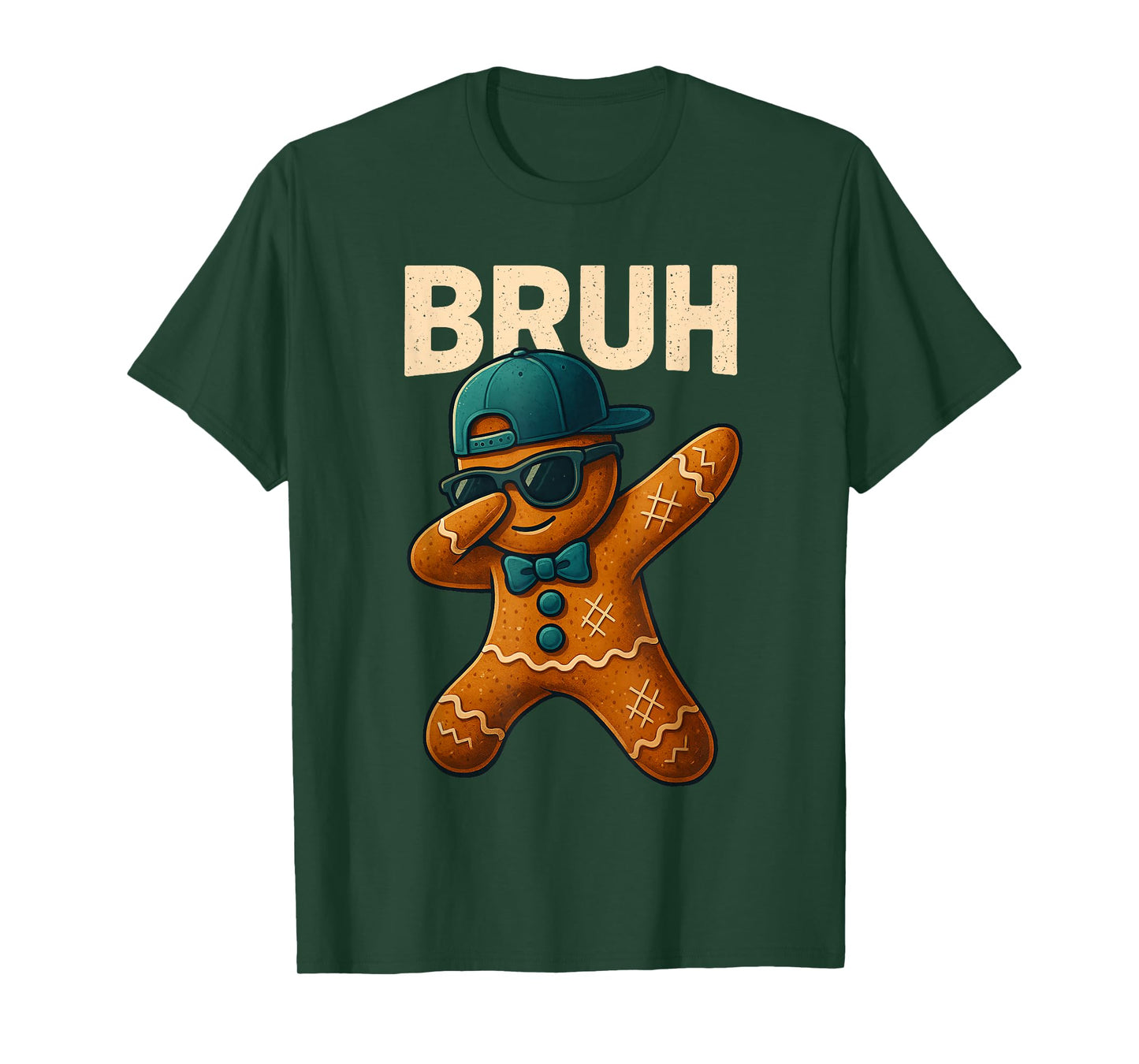 Dabbing Gingerbread Bruh Christmas Dab Teen Boys Toddler Kid T-Shirt