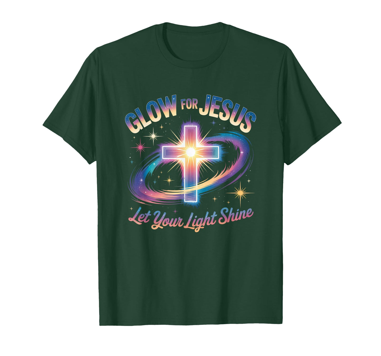 Glow for Jesus Tshirt Christian Faith Lion God Christianity T-Shirt