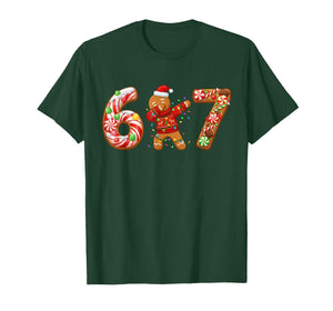 Dabbing Gingerbread Man 67 Meme Candy Christmas Sweets Boys T-Shirt