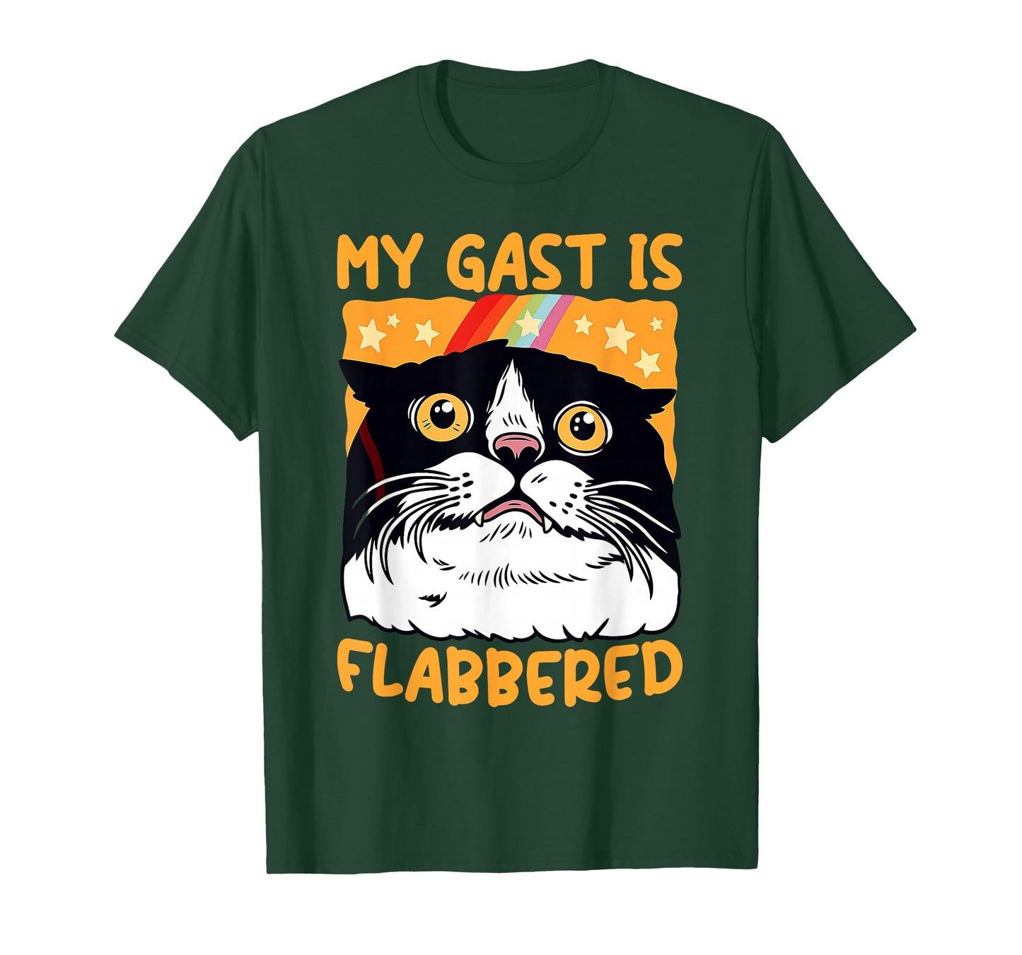 Surprised Cat My Gast is Flabbered Funny Cat Viral Meme T-Shirt