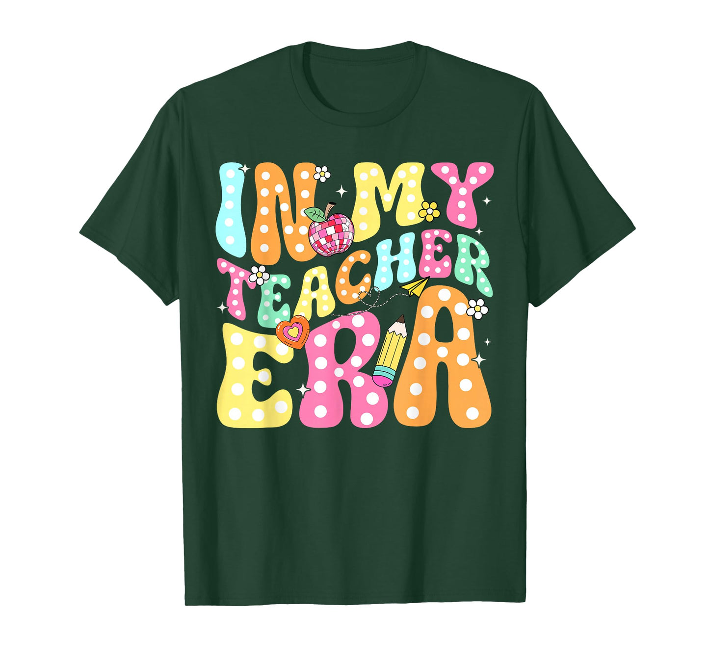 in My Teacher Era Retro 100th Day Back to School Teacher Kid T-Shirt