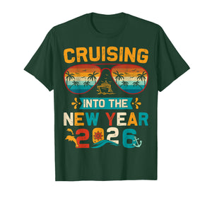 Vintage Cruising Into 2026 New Years Party Family Matching T-Shirt
