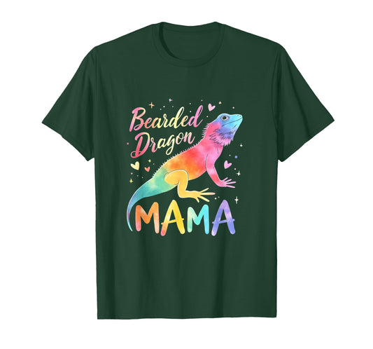 Colorful Bearded Dragon Mom Design Bearded Dragon Mama T-Shirt