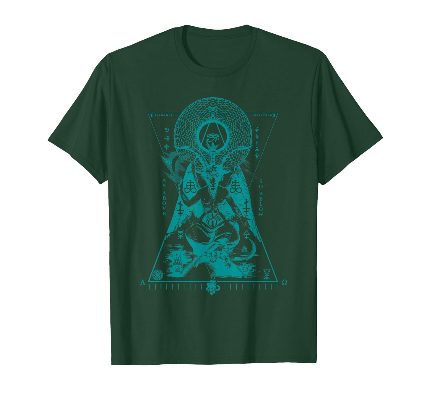 Sacred Geometry Baphomet - Hermetic Esoteric Symbolism Art T-Shirt