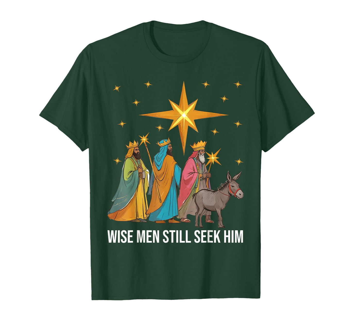 Wise Men Still Seek Him Nativity Scene Christian Christmas T-Shirt