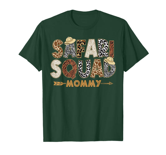 Safari Zoo Safari Squad Mommy of Birthday Boy Girl T-Shirt