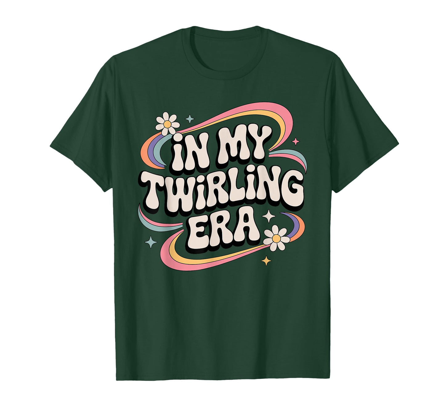 Cool Baton Twirling Art for Women Girls Twirl Baton Twirler T-Shirt