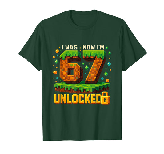I was 6 Now I’m 7 Unlocked Funny Gamer Birthday T-Shirt