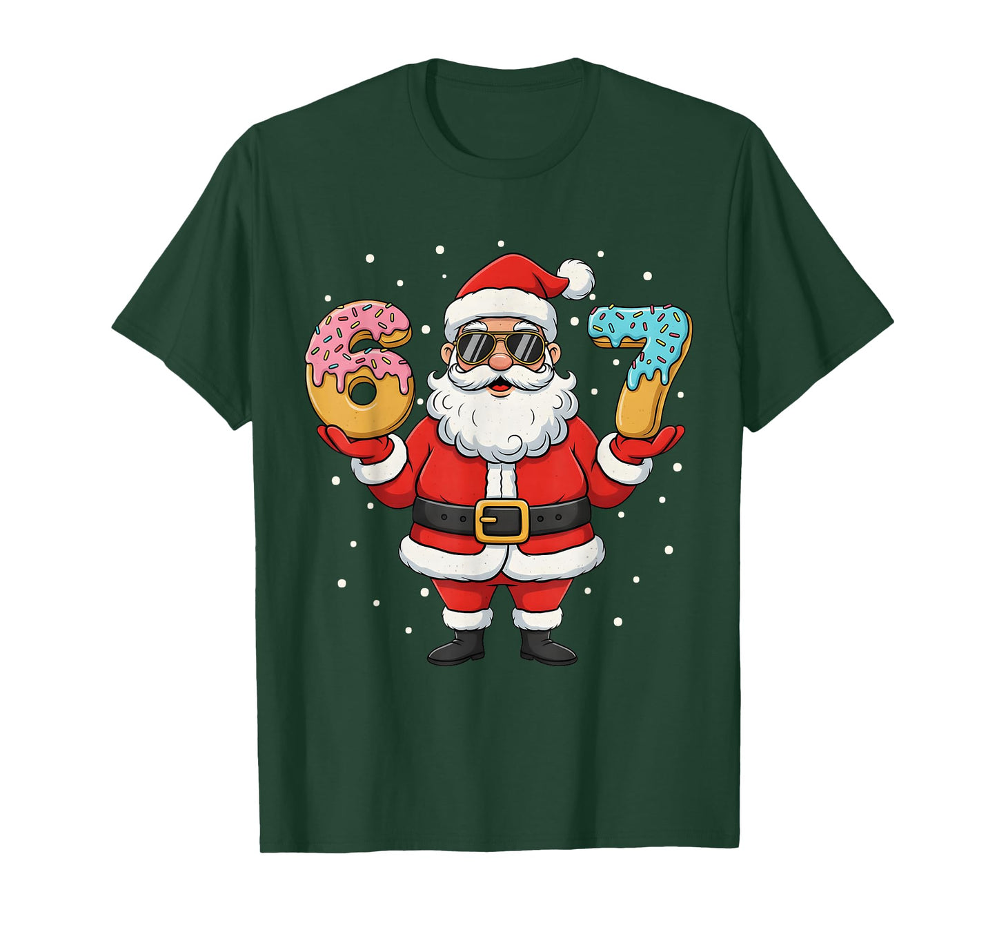 Santa 67 Ice Cream Six Seven Meme Funny Christmas Men Women T-Shirt