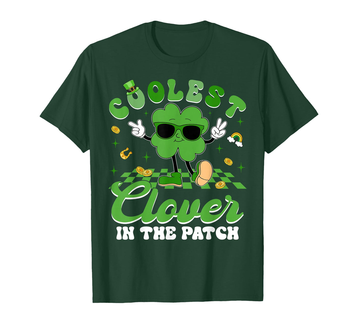 Coolest Clover in The Patch St Patricks Day Irish Boy Girl T-Shirt