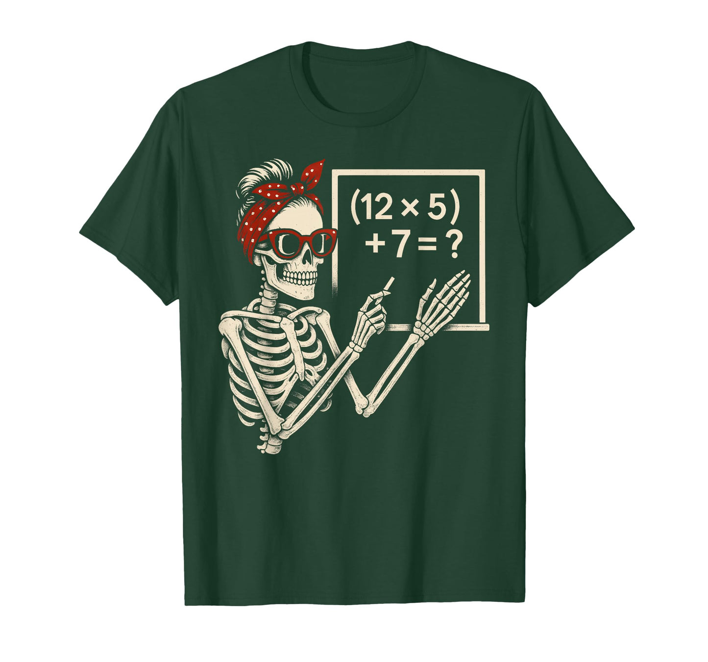 Halloween Math Teacher Skeleton Six Seven Meme Brainrot T-Shirt