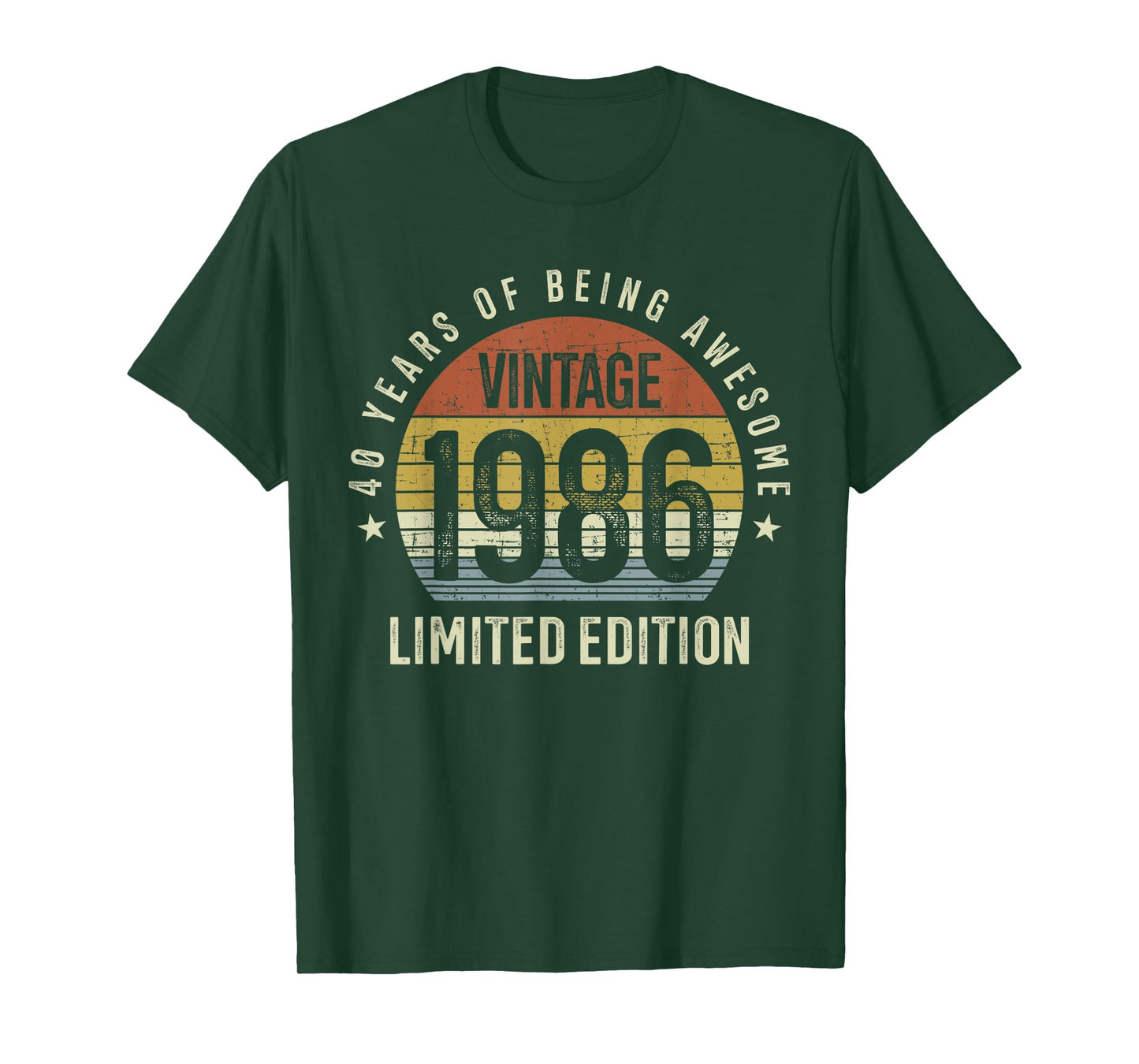 40th Birthday Vintage 1986 Limited Edition 40 Years Old T-Shirt