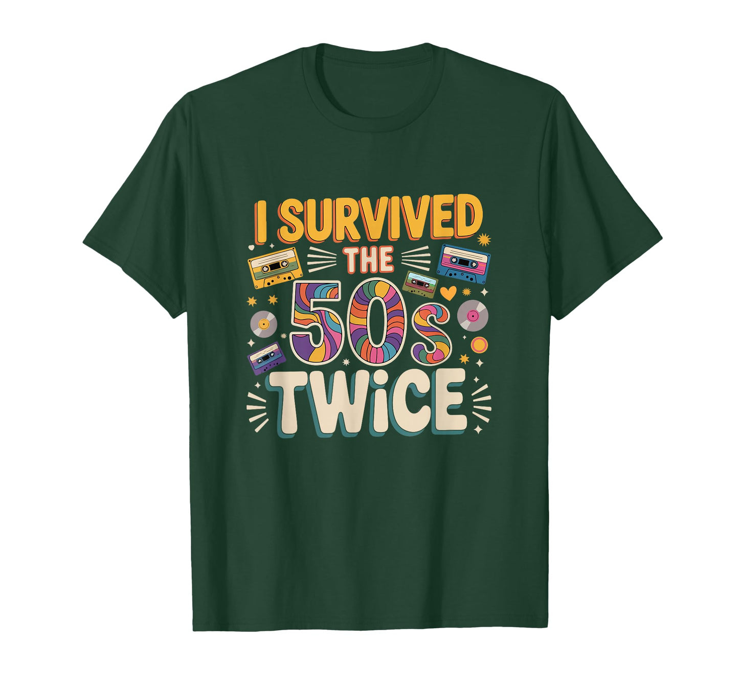 I Survived The 50s Twice Funny Joke 60th Birthday Classic T-Shirt