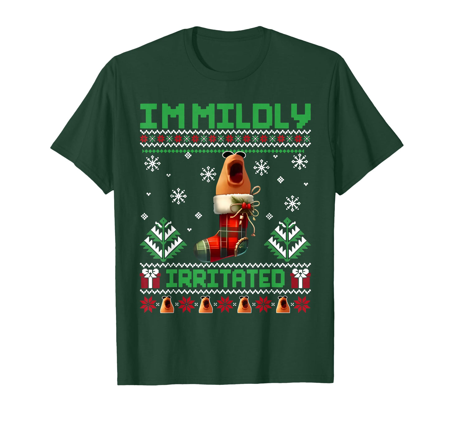 I'm Mildly Irritated Marcus The Worm Christmas Funny Meme T-Shirt