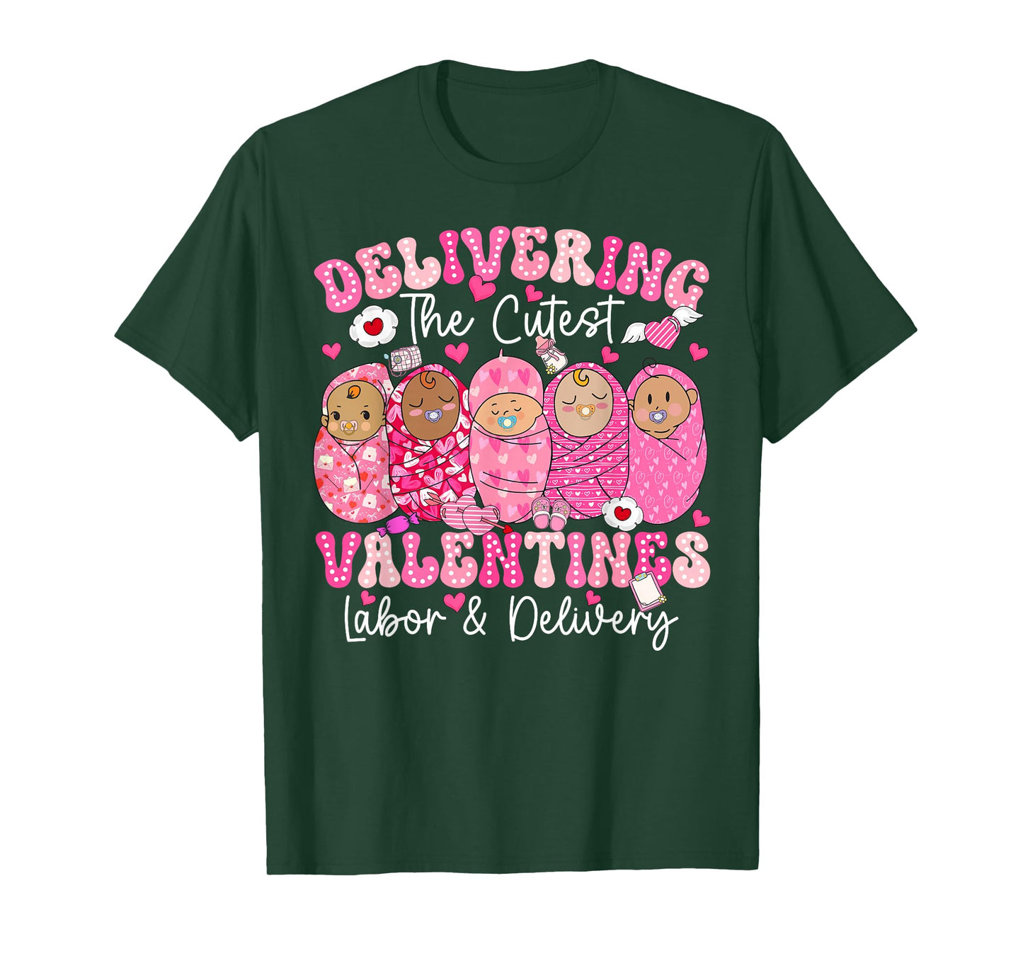Delivering The Cutest Valentine Labor Delivery L&D Nurse T-Shirt