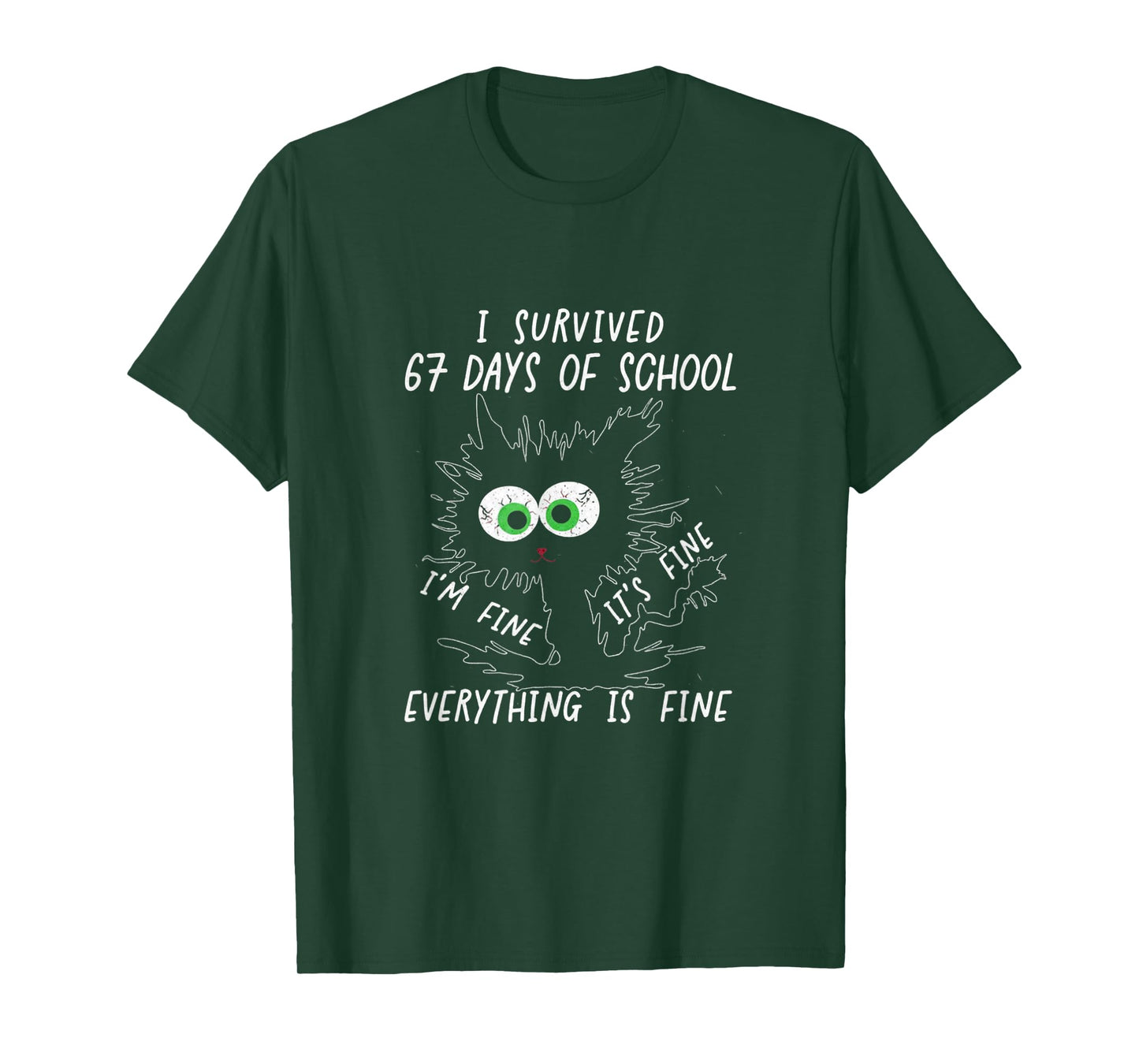 I Survived 67 Days of School Funny Six Seven Meme T-Shirt