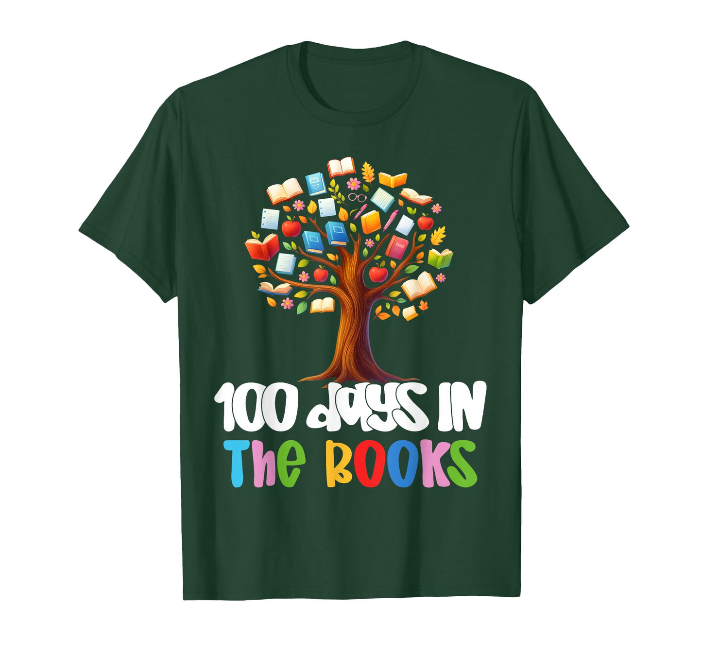 100 Days in The Books Tree of Knowledge 100th Day of School T-Shirt