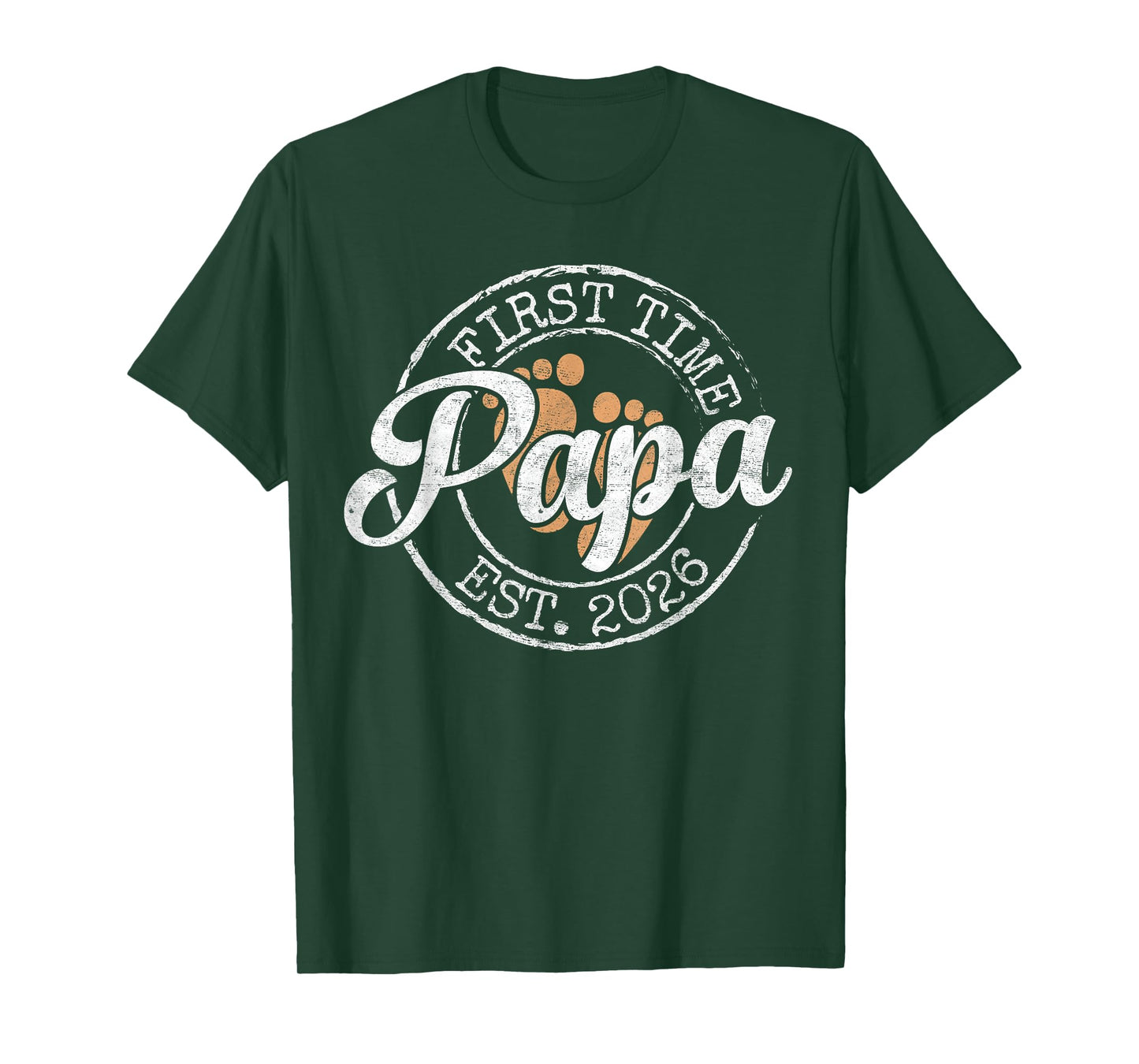 First Time Papa Est 2026 Stamp Soon Promoted to Dad T-Shirt