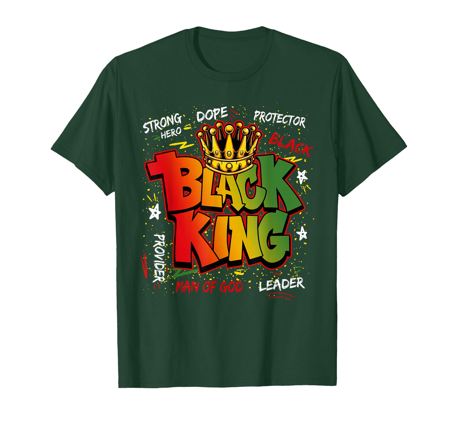 Black King Man of God Strong Hero Dope Black History Melanin T-Shirt
