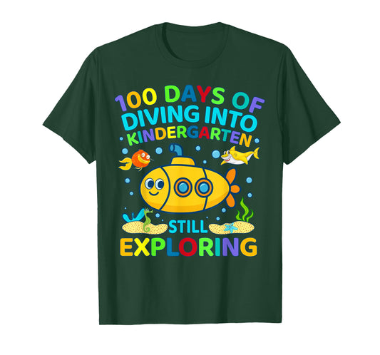 100 Days of Kindergarten 100th Day of School Girls Boys Kids T-Shirt