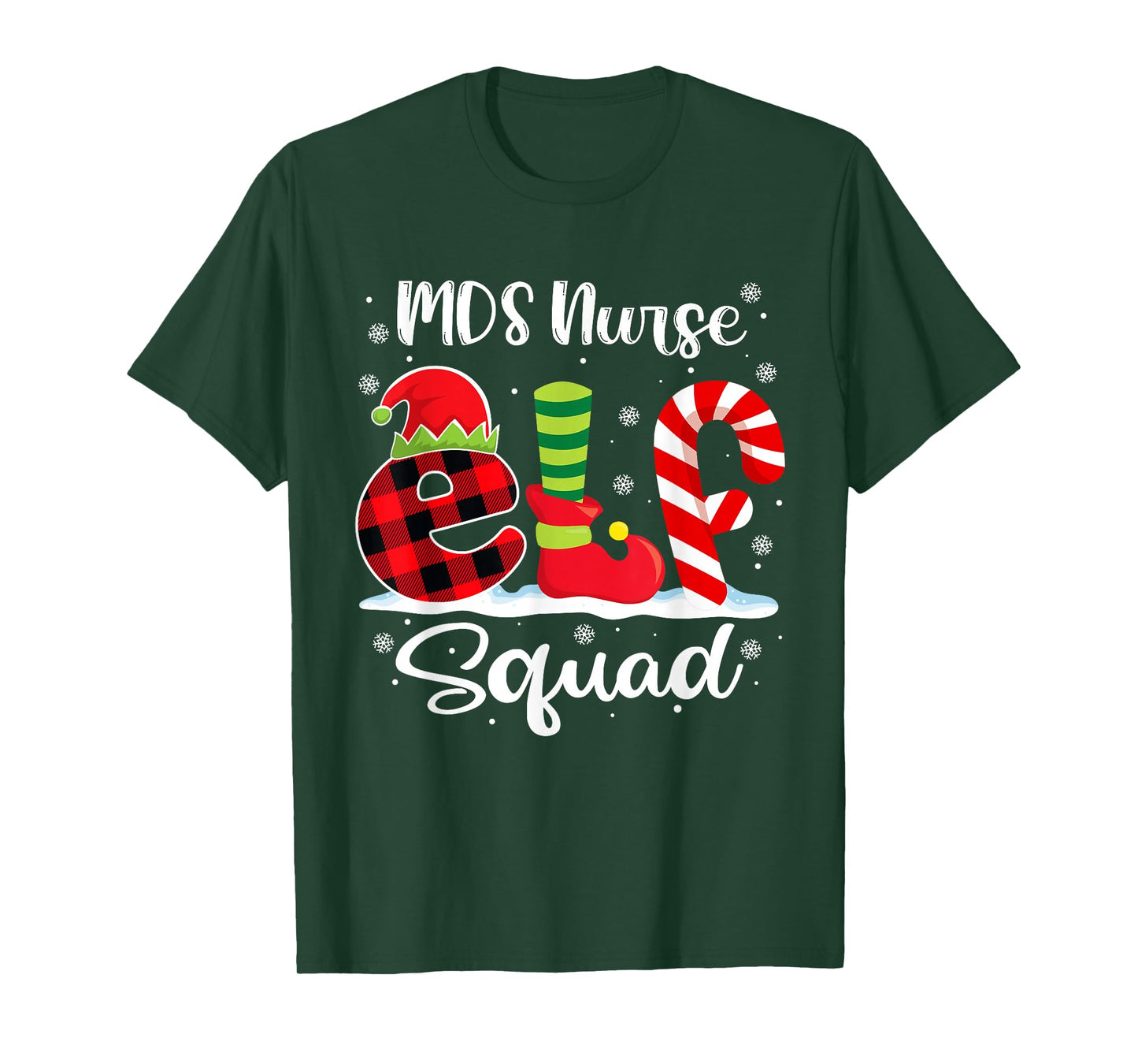 MDS Nurse Elf Squad Christmas Matching X-mas T-Shirt