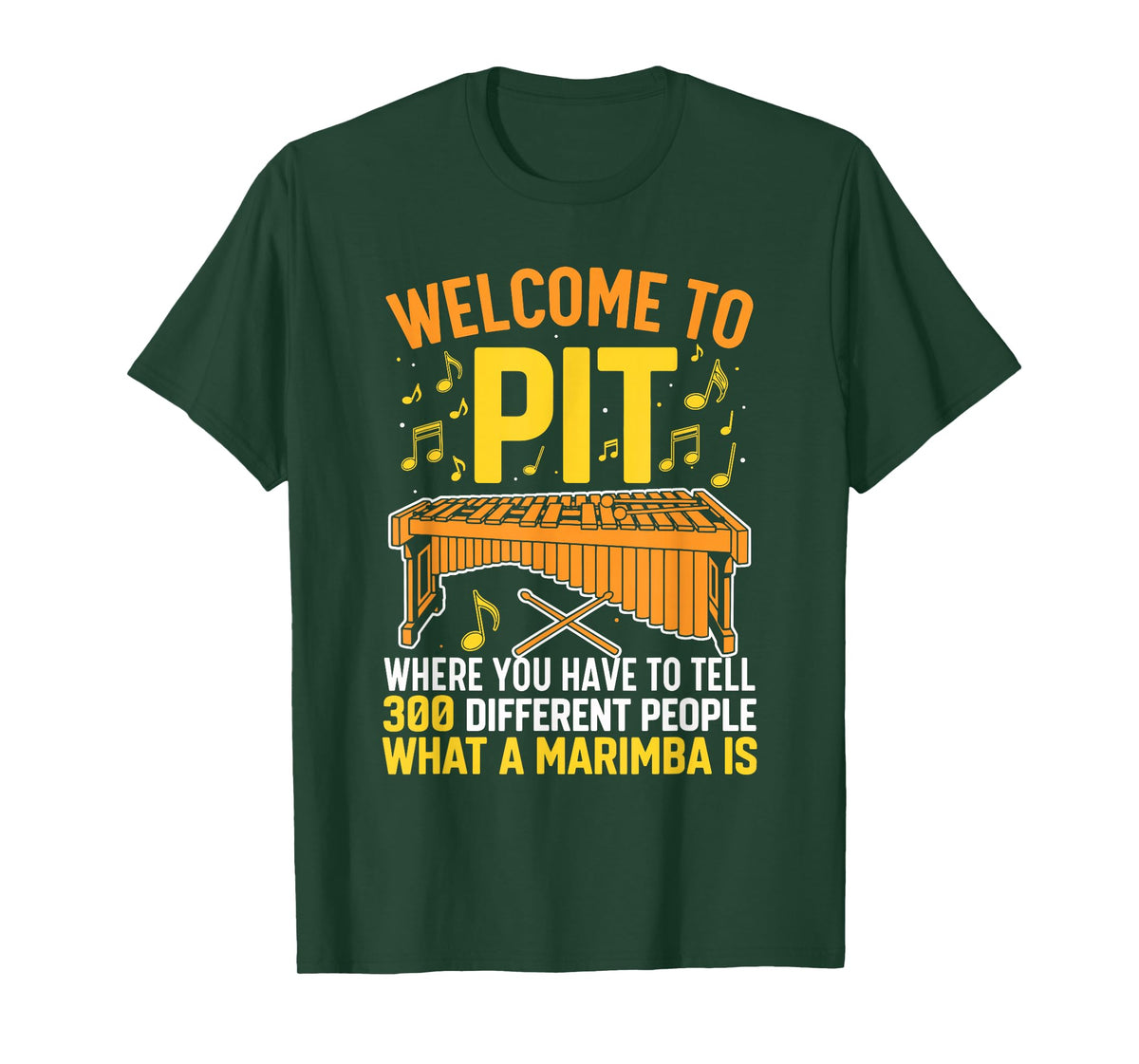 Funny Marimba Player Pit Percussion Marching Band T-Shirt