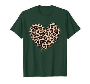 Leopard Cheetah Print Heart Love Cute Girls & Womens T-Shirt