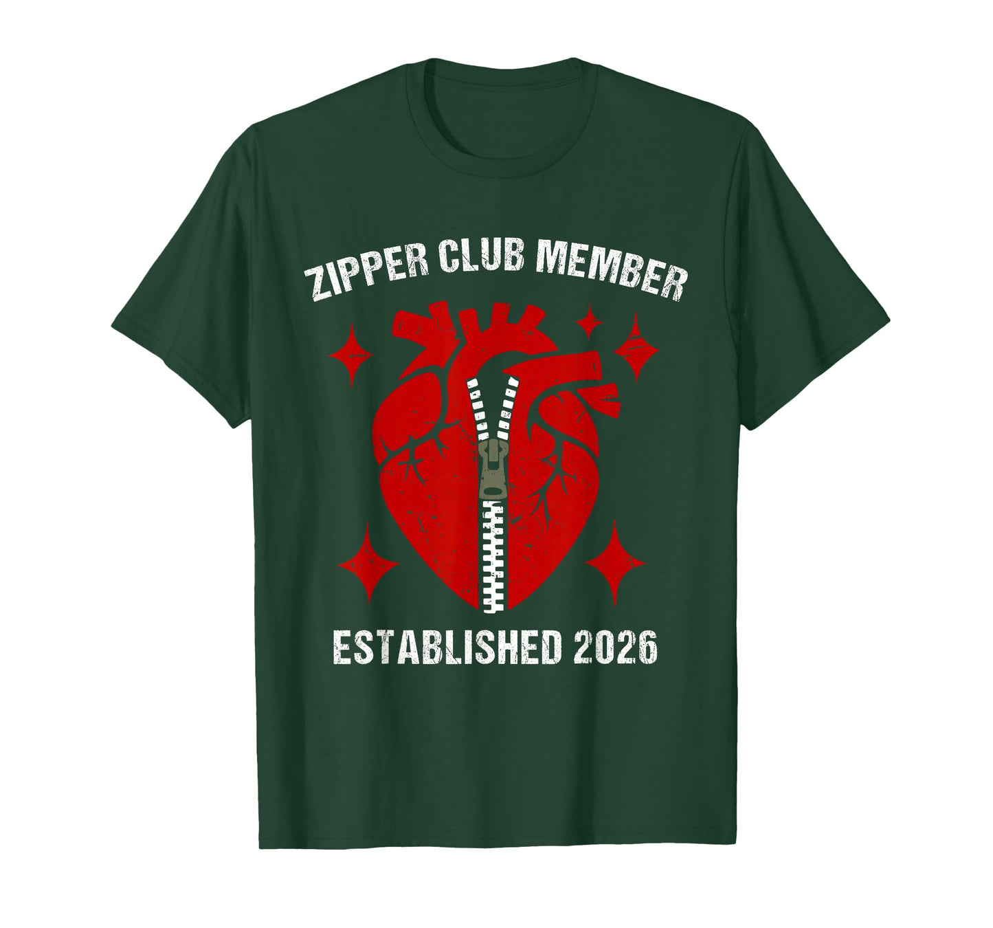 Zipper Club Member Established 2026 Heart Surgery Recovery T-Shirt