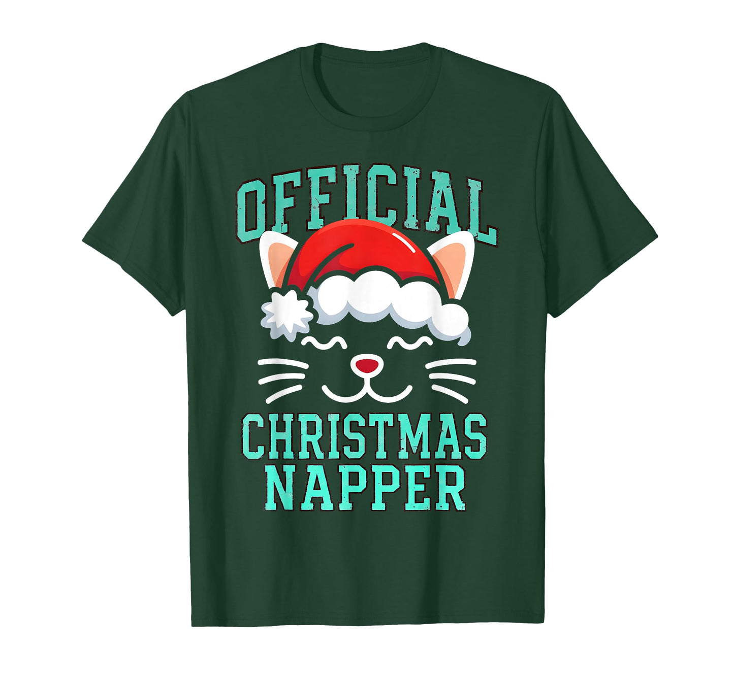 Official Christmas Napper Funny Lazy Cat Lover Holiday Men T-Shirt