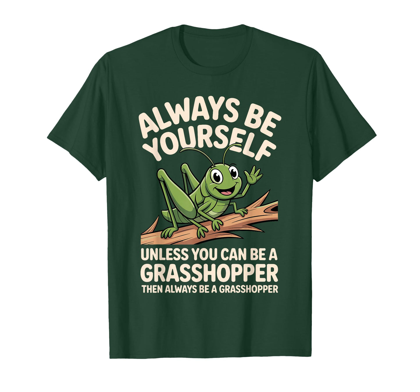 Funny Grasshopper Art for Men Women Kids Insect Grasshopper T-Shirt