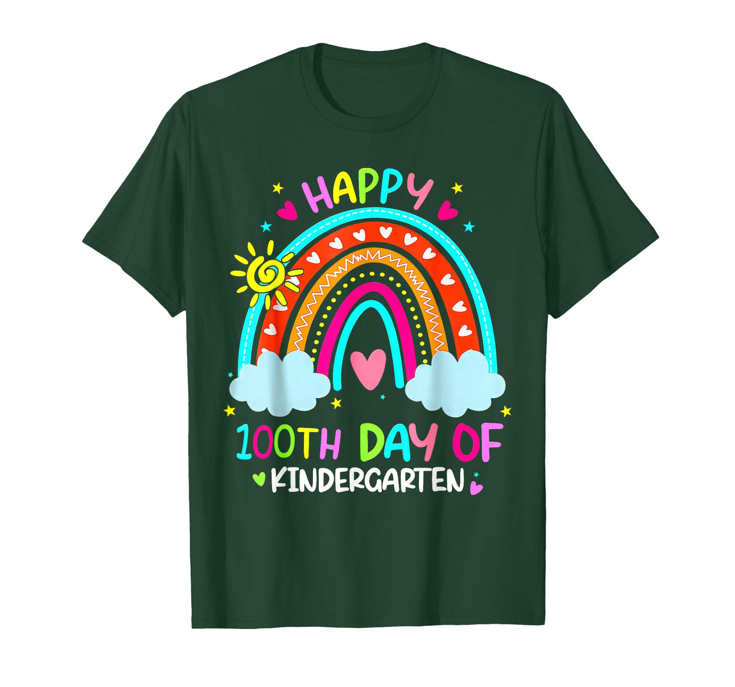 100th Day of Kindergarten School Rainbow 100 Days Smarter T-Shirt