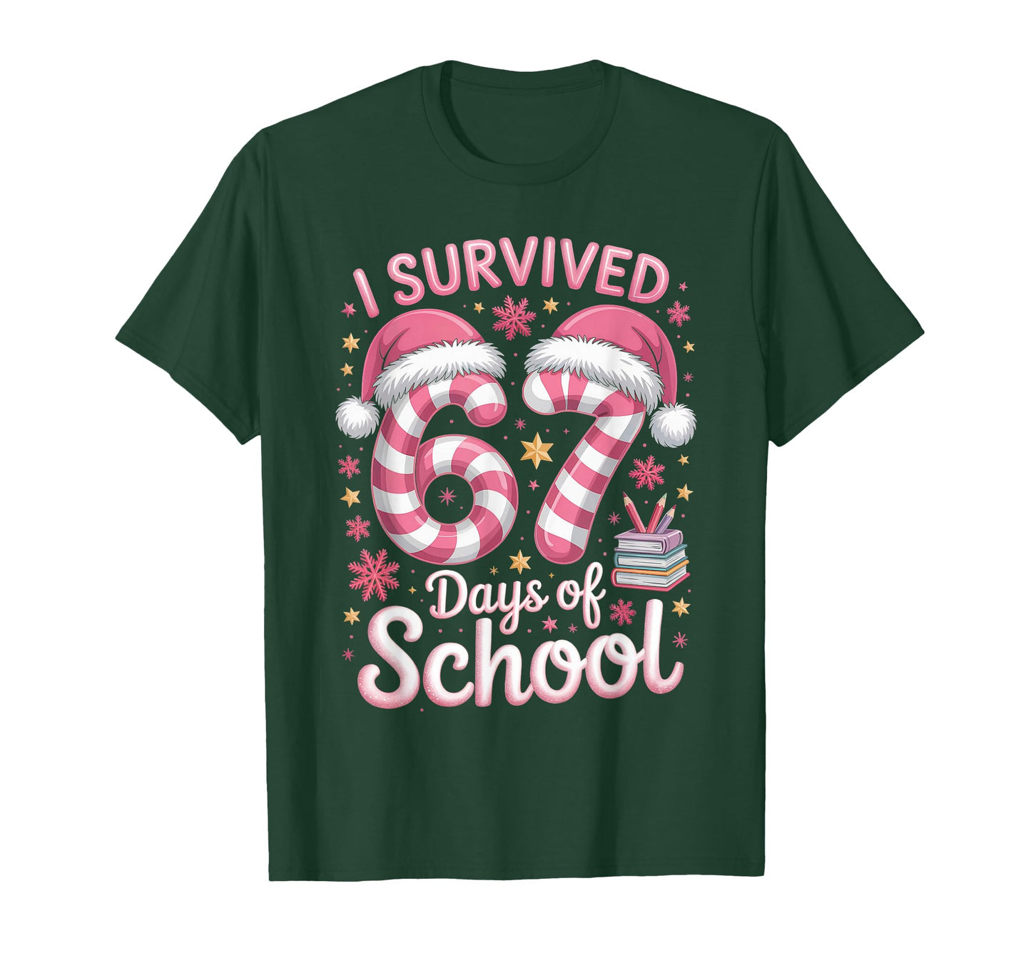 I Survived 67 Days of School Funny Meme Teacher Student T-Shirt
