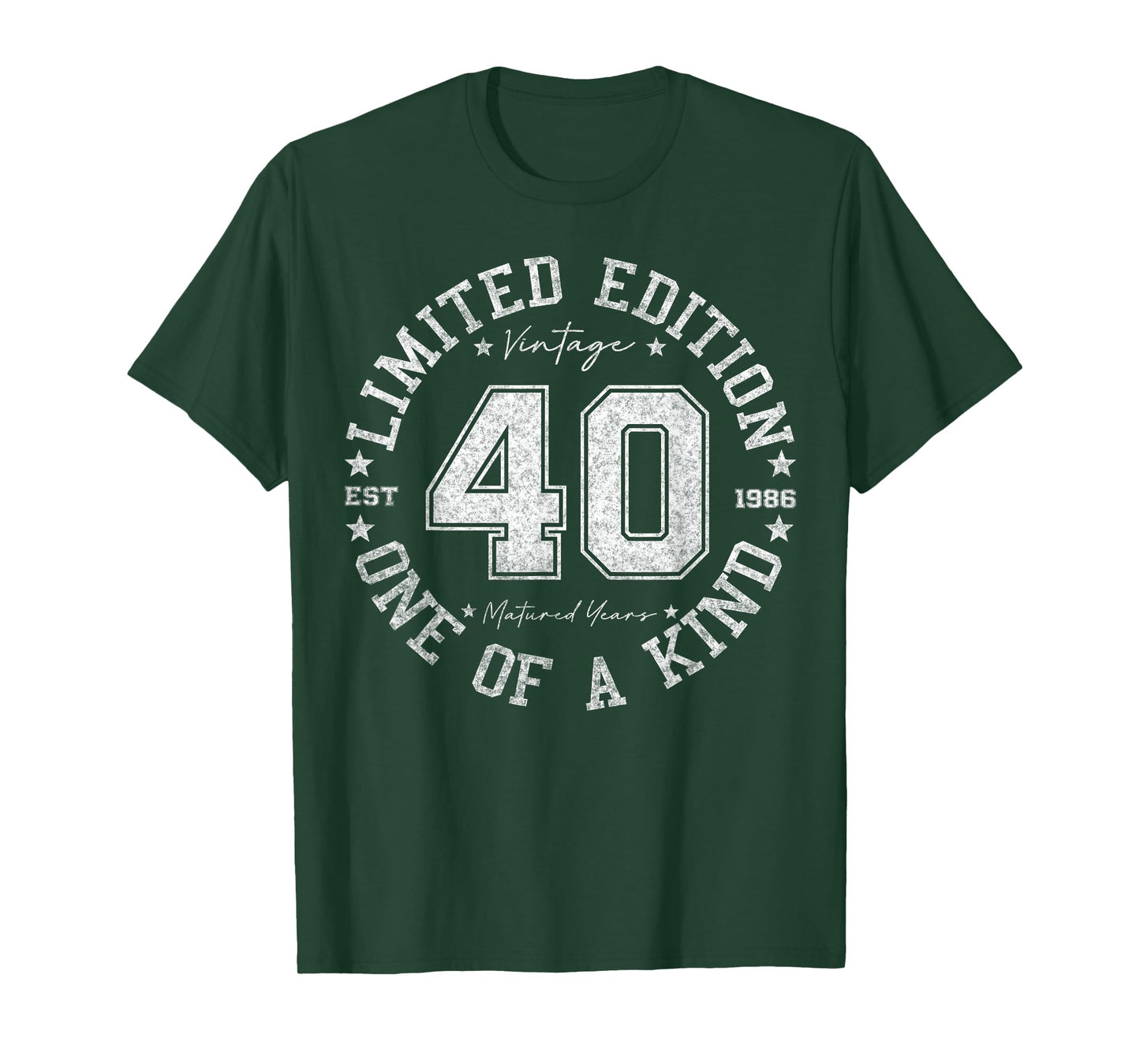 40 Year Old Gifts Vintage 1986 Limited Edition 40th Birthday T-Shirt