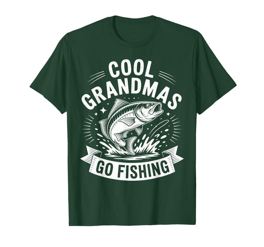 Cool Grandmas Go Fishing T-Shirt