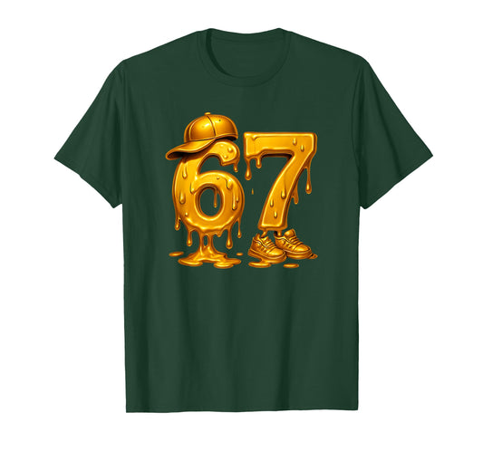 67 Brain Rot Meme Baseball Ice Cream Drip for Kids & Teens T-Shirt