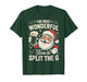Santa Split The G Funny Splitting G Drinking Beer Christmas T-Shirt