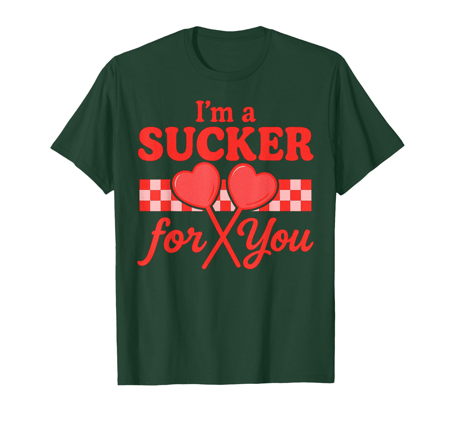 Funny Valentine's Day im a Sucker for You Retro Heart Candy T-Shirt