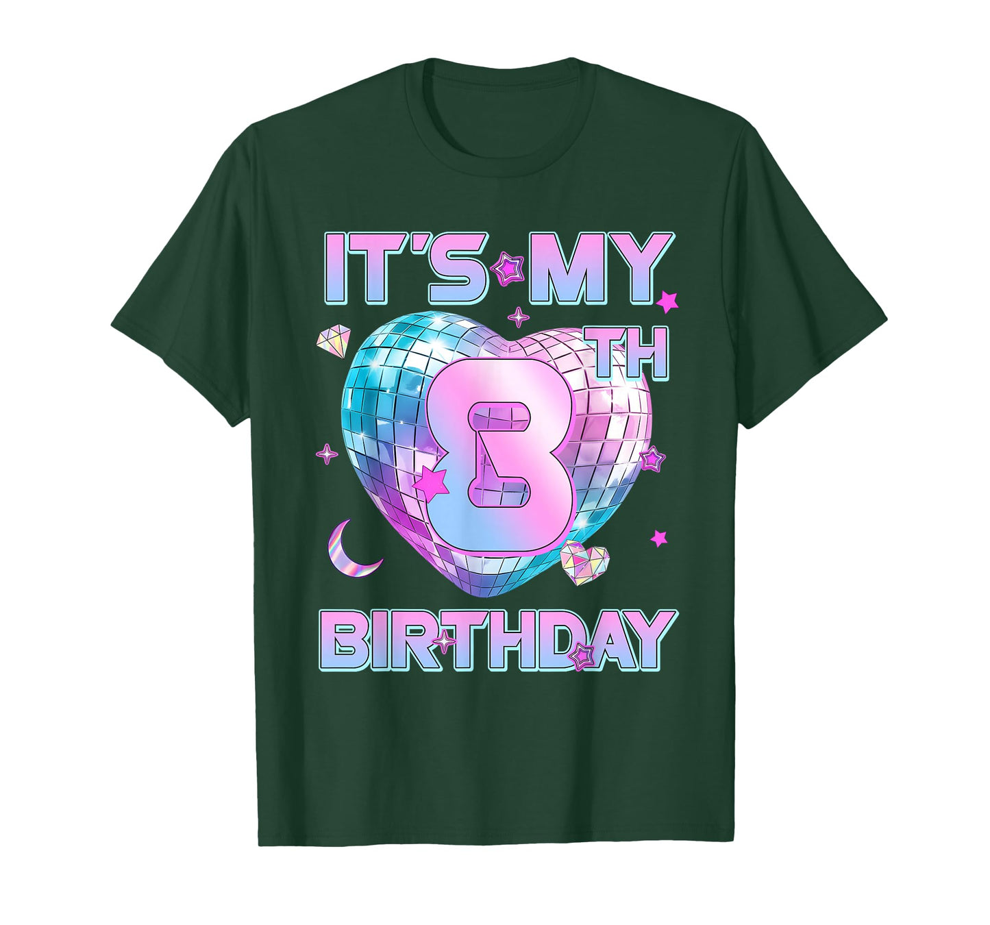 Kids It's My 8th Birthday Girl 8 Year Old Kpop Bday Girls T-Shirt