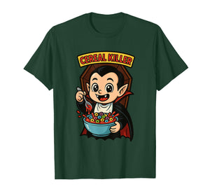 Cereal Killer Funny Vampire Pun Halloween Breakfast Horror T-Shirt