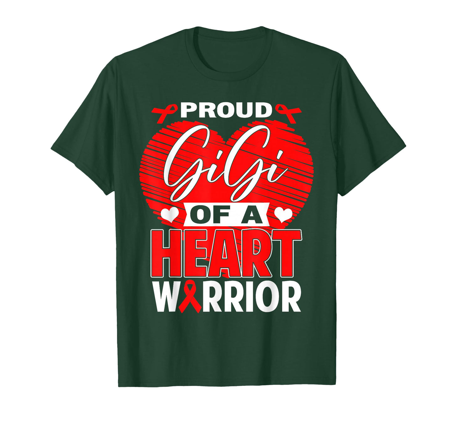 Proud Gigi of Heart Warrior Heart Disease Awareness T-Shirt