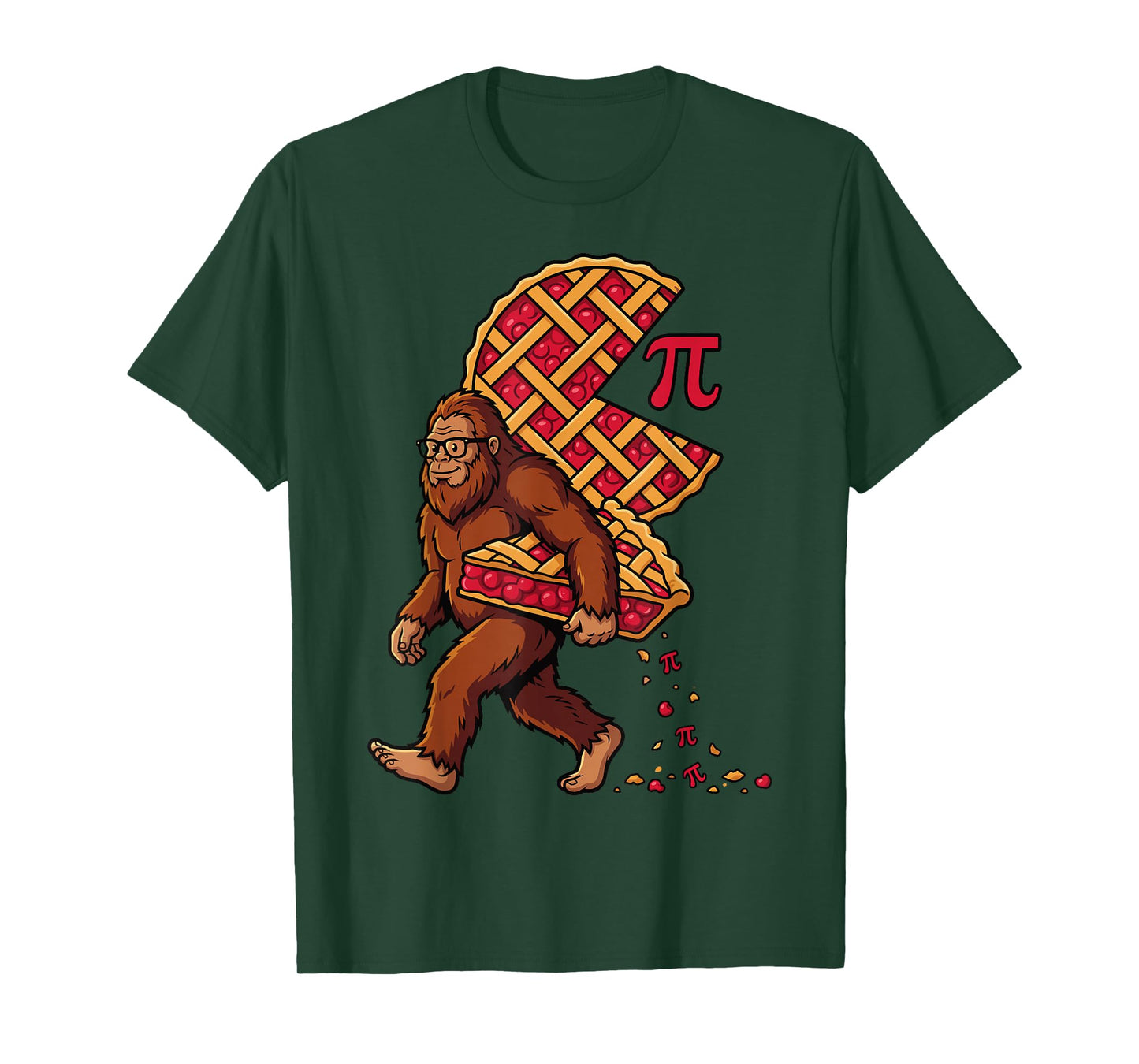 Bigfoot Pi Day Funny Sasquatch 3.14 Math Pie Lover T-Shirt