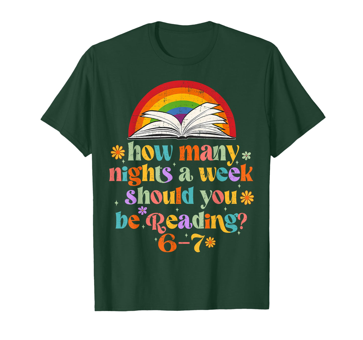 How Many Night a Week Should You be Reading 67 Meme Groovy T-Shirt