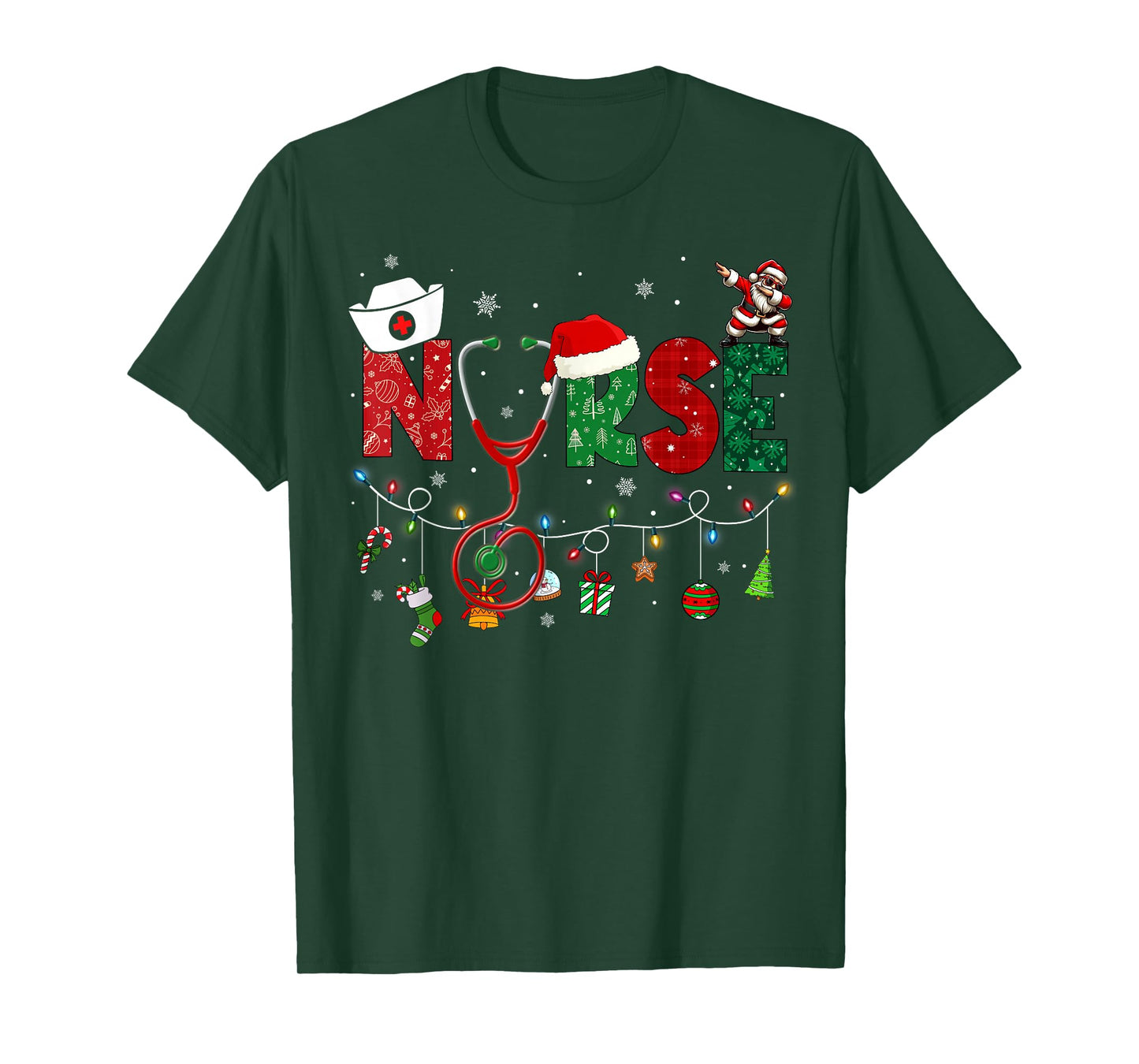 Nurse Christmas Shirts Health Worker Nursing Xmas Holiday T-Shirt